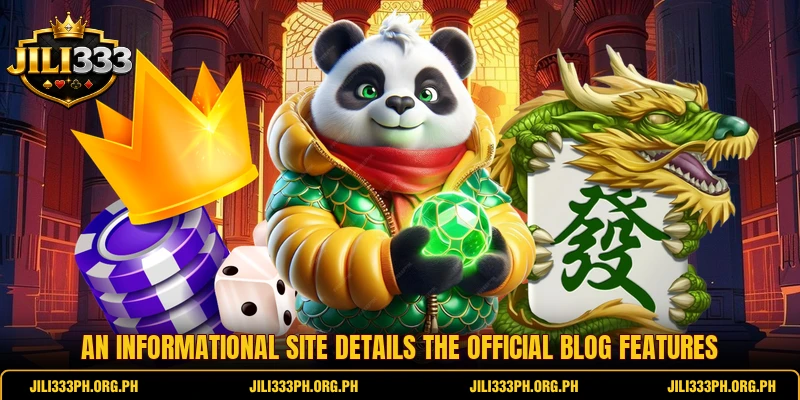 An informational site details the official blog features