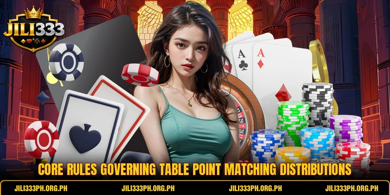 Core rules governing table point matching distributions