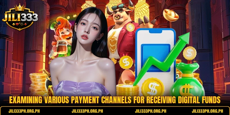 Examining various payment channels for receiving digital funds
